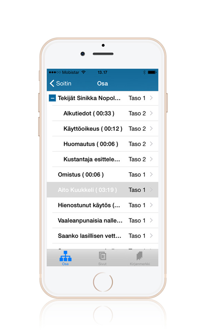 Pratsam Reader App - Sisältö