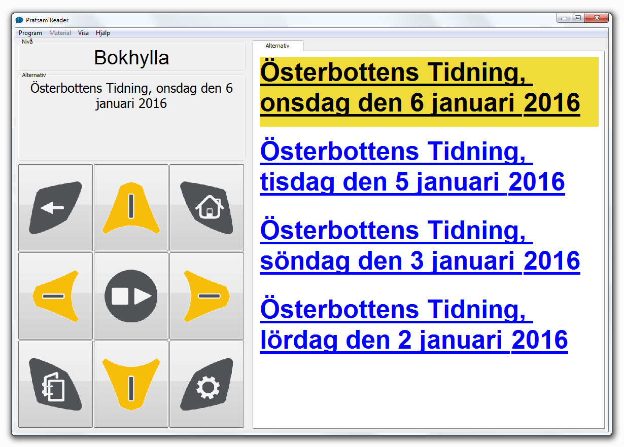 Pratsam Reader Win val av publikation